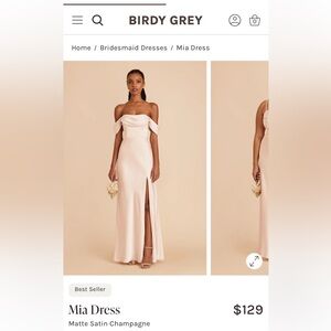 Birdy Grey Strapless Champagne Dress